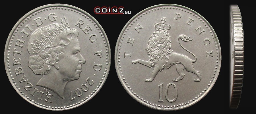 10 pensów 2000-2008 - monety Wielkiej Brytanii