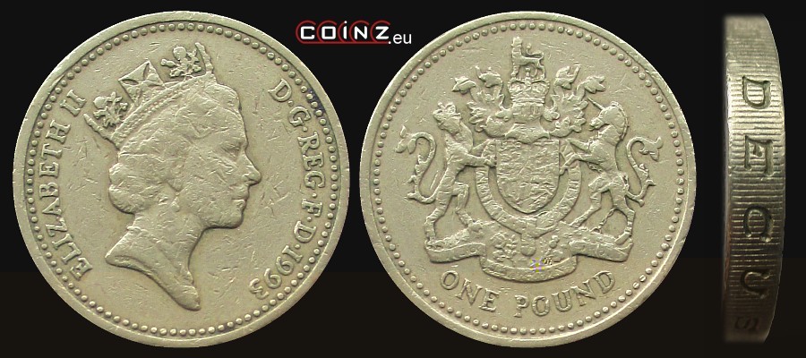 1 funt 1993 - monety Wielkiej Brytanii
