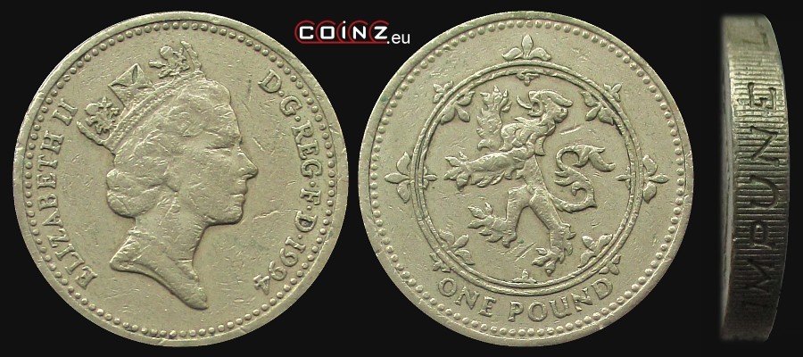 1 funt 1994 - monety Wielkiej Brytanii