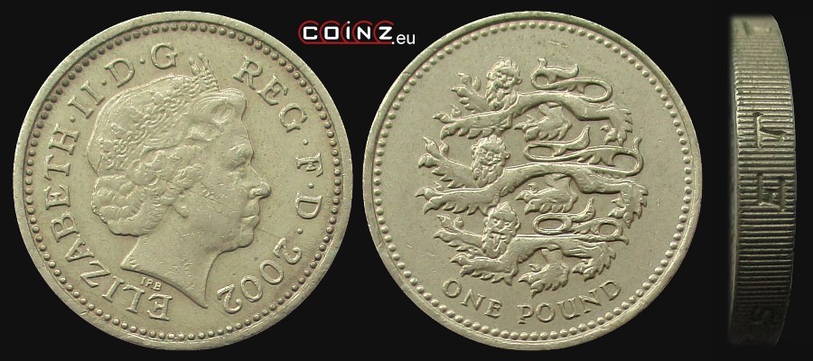 1 funt 2002 - monety Wielkiej Brytanii