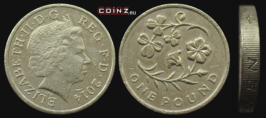 1 funt 2014 północnoirlandzki - monety Wielkiej Brytanii