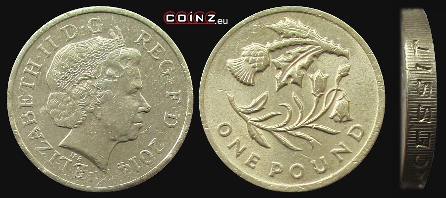 1 funt 2014 szkocki - monety Wielkiej Brytanii