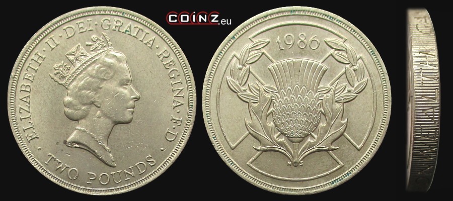 2 funty 1986 Igrzyska Wspólnoty Edinburgh 1986 - monety Wielkiej Brytanii