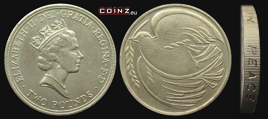 2 funty 1995 Koniec II Wojny Światowej - monety Wielkiej Brytanii