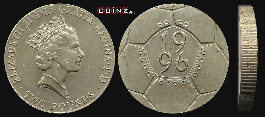 2 funty 1996 EURO'96 - monety Wielkiej Brytanii
