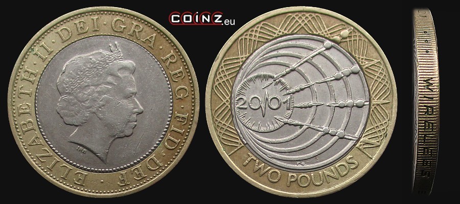 2 funty 2001 Transmisja Transatlantycka Marconiego - monety Wielkiej Brytanii