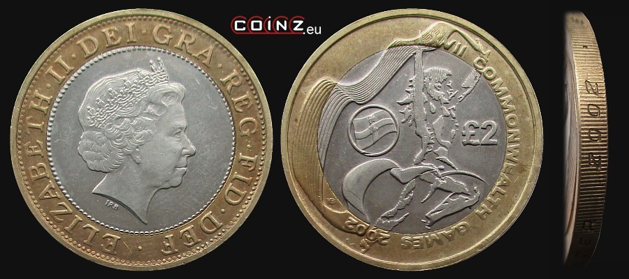 2 funty 2002 Igrzyska Wspólnoty 2002 - północnoirlandzka - monety Wielkiej Brytanii