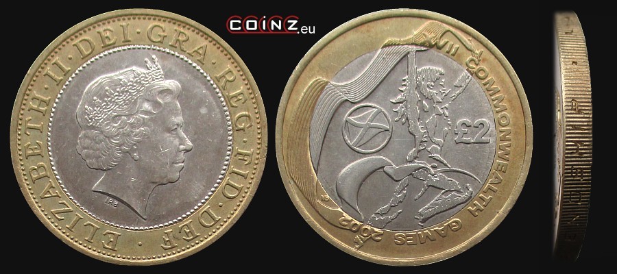2 funty 2002 Igrzyska Wspólnoty 2002 - szkocka - monety Wielkiej Brytanii