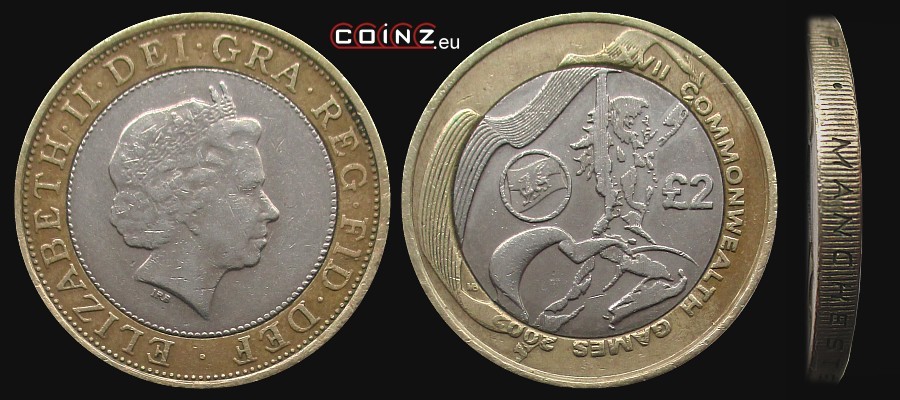 2 funty 2002 Igrzyska Wspólnoty 2002 - walijska - monety Wielkiej Brytanii