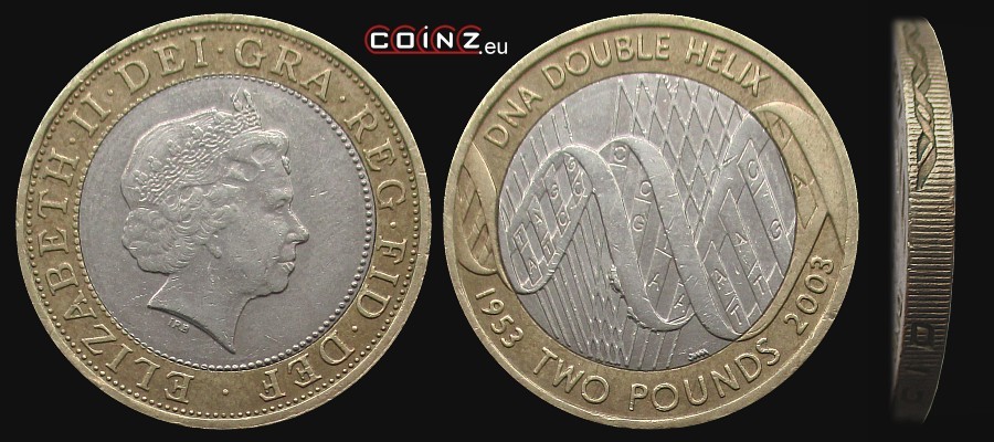 2 funty 2003 Struktura DNA - monety Wielkiej Brytanii