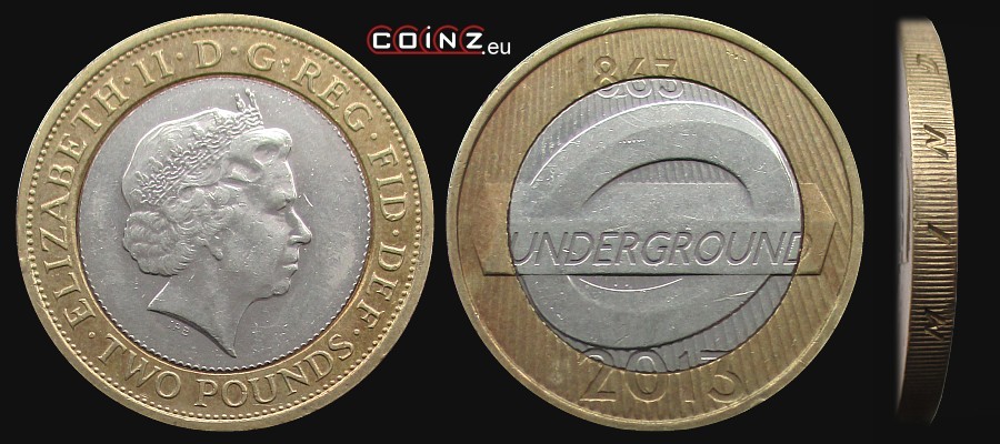 2 funty 2013 Londyńskie Metro - Logo - monety Wielkiej Brytanii