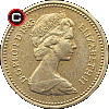 1 funt 1983 - układ awersu do rewersu