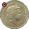 1 funt 2006 - układ awersu do rewersu