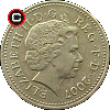 1 funt 2007 - układ awersu do rewersu