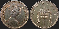 Monety Wielkiej Brytanii - 1 pens 1971-1981