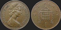 Monety Wielkiej Brytanii - 1 pens 1982-1984