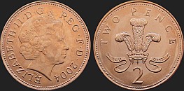 Monety Wielkiej Brytanii - 2 pensy 1998-2008