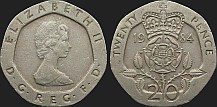 Monety Wielkiej Brytanii - 20 pensów 1982-1984