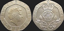 Monety Wielkiej Brytanii - 20 pensów 1998-2008