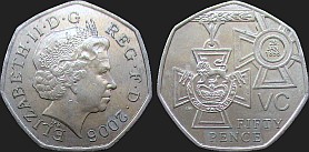 Monety Wielkiej Brytanii - 50 pensów 2006 Krzyż Wiktorii - Odznaczenie