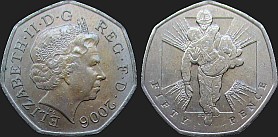 Monety Wielkiej Brytanii - 50 pensów 2006 Krzyż Wiktorii - Akt Bohaterstwa
