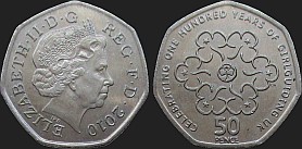 Monety Wielkiej Brytanii - 50 pensów 2010 Skauting Dziewcząt