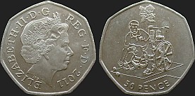 Monety Wielkiej Brytanii - 50 pensów 2011 Igrzyska Londyn 2012 - Boccia