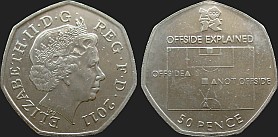 Monety Wielkiej Brytanii - 50 pensów 2011 Igrzyska Londyn 2012 - Piłka Nożna