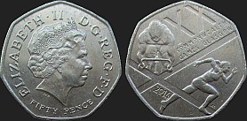 Monety Wielkiej Brytanii - 50 pensów 2014 Igrzyska Wspólnoty Narodów Glasgow 2014