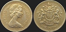 Monety Wielkiej Brytanii - 1 funt 1983 rewers brytyjski