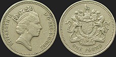 Monety Wielkiej Brytanii - 1 funt 1993 rewers brytyjski