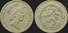 Monety Wielkiej Brytanii - 1 funt 1994 rewers szkocki