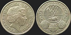 Monety Wielkiej Brytanii - 1 funt 2010 rewers północnoirlandzki