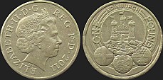 Monety Wielkiej Brytanii - 1 funt 2011 rewers szkocki