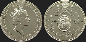 Monety Wielkiej Brytanii - 2 funty 1994 Bank Anglii