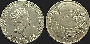 Monety Wielkiej Brytanii - 2 funty 1995 Koniec II Wojny Światowej