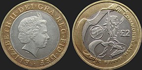 Monety Wielkiej Brytanii - 2 funty 2002 Igrzyska Wspólnoty 2002 - rewers północnoirlandzki