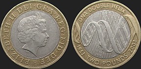 Monety Wielkiej Brytanii - 2 funty 2003 Struktura DNA