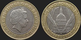 Monety Wielkiej Brytanii - 2 funty 2005 Koniec II Wojny Światowej