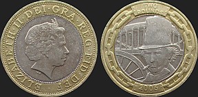 Monety Wielkiej Brytanii - 2 funty 2006 Ismabard Brunel - Most Księcia Alberta