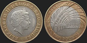 Monety Wielkiej Brytanii - 2 funty 2006 Ismabard Brunel - Stacja Paddington