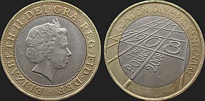 Monety Wielkiej Brytanii - 2 funty 2008 Stulecie Igrzysk w Londynie