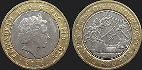 Monety Wielkiej Brytanii - 2 funty 2011 Karaka Mary Rose