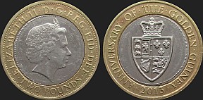 Monety Wielkiej Brytanii - 2 funty 2013 Złota Gwinea