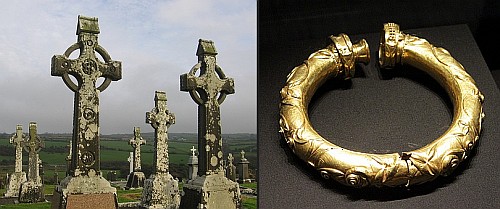 Krzyże celtyckie oraz naszyjnik z Broighter