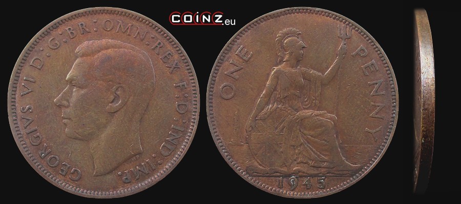 1 pens 1937-1948 - monety Wielkiej Brytanii