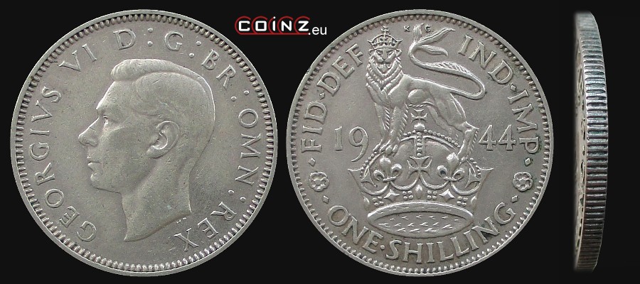 1 szyling 1937-1946 angielski - monety Wielkiej Brytanii