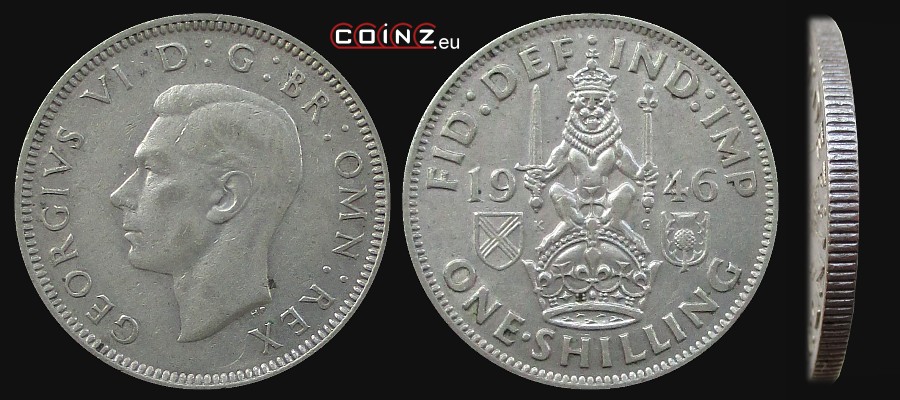 1 szyling 1937-1946 szkocki - monety Wielkiej Brytanii