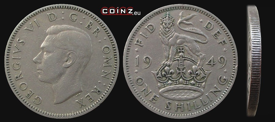 1 szyling 1949-1951 angielski - monety Wielkiej Brytanii