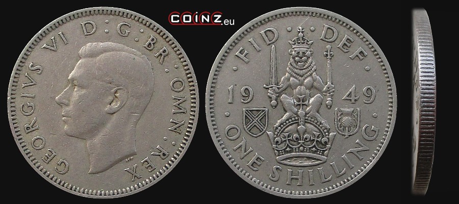 1 szyling 1949-1951 szkocki - monety Wielkiej Brytanii